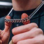 1PC Stainless Steel Cuban Necklace - Unisex Fashion Accessory For Men And Women
