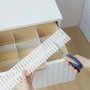 4PCS Modern Solid Color Drawer Dividers - Adjustable Plastic Organizers For Home Office & Kitchen Storage