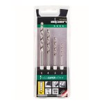 Alpen Drill Bit Set Hex Shank Hss 4PC