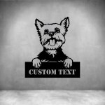 Yorkie With Custom Text - 300MM Rust Coat