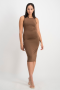 Amanda Basic Dress - Pinecone - S