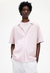Loose Fit Textured Resort Shirt - Pink