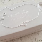 Milana 925 Sterling Silver Heart Anklet 25CM Including 3CM Extension