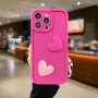 Cute Heart Decoration Phone Case For Iphone 15/14/13/12/11 Soft Tpu Shockproof Protective Phone Case