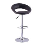 Touch Leather Bar Stool - Black