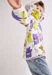 Printed Hoodie - White Pok Mon