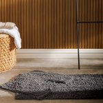 Tufted Bathroom Mat Dark Grey 2 Piece