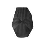 Heptagon Vase Resin Black 28CM