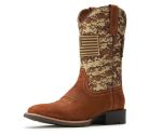 Sureway Cowboy Boots For Men - Mens Square Toe Western Boot With Flag Oil slip Resistant Durable Fashionable Classic Pull On Boo