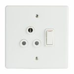 Crabtree Classic Sso +cov 4X4 Sgl 16A Stl Wht