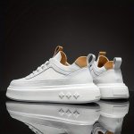 Solid Trendy Men's Middle Top Skate Shoes - Non Slip Comfy Casual Shoes With Comfy Soft Sole For Outdoor Walking Jogging Traveli
