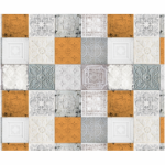 Printed Runner Vintage Tiles Yellow