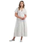 Anglaise Flower Tiered Maxi Dress - White Free