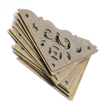 Antique Bronze Corner Brackets For Shelf Edges - Decorative And Protective