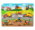 Construction Vehicles 9PC With Plastics Knob