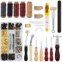 28-IN-1 Leather Working Hand Stitching Tools Set With Snap Fasteners Kit