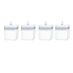 Pack Of 4 - 1.5L Narrow Style Food Canisters