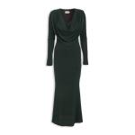 Emerald Cowl Dress