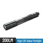 Wuben E19 Black 200 Lumen 55M Throw High Cri Penlight With Aaa Batteries