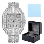 Icedout Arabic Fully Iced Diamond Jewellery Watch For Men Luxury Watch Box