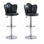 Classical Bar Stools Leather Kitchen Chairs 2 Set