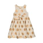 Younger Girl Spotty Bow Party Dress