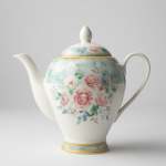 - Green Floral Teapot
