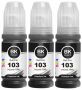 Epson 103 Compatible Inks - Black - 3 Sets