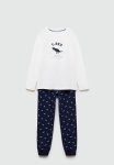Pyjama Trex - Navy & White
