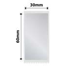 NB768 - - M2 M3 - 30X60MM - 125 Matte Silver Labels