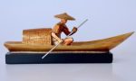 Gold Chinese Man In Boat – 12X32X6CM
