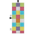 Colourful Block Rectangle Key Ring 10 X 3.4CM