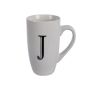 Mug - Household Accessories - Ceramic - Letter J Design - White - 8 Pack