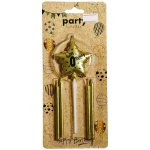 Happy Birthday Golden 0 Star & Candles Set