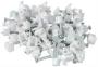 Noble Round Cable Clips 8MM White 100 Pieces Per Pack