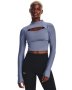 Women's Ua Rush Mock Long Sleeve - Aurora Purple / LG