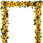 Charming Artificial Sunflower Garland - Lush Hanging Vines With Green Leaves For Weddings Bridal Showers & Outdoor Decor Perfect