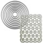 Craft Stationary Circular & Snowflake Steel Stencil Set Of 9 9.5 11.5CM