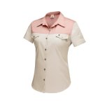 Ladies S S Kalahari Shirt Stone & Blush Pink