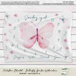 Milestone Blanket Butterfly Garden Watercolour