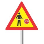 Scholar Patrol Ahead Road Sign TW305