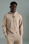Hoodie Fleece Top - XL Taupe