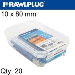 Frame Fixing FF1 With Csk Head Screw 10X80MM 20PSC Per Tub