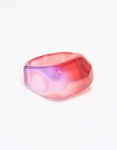 Pink & Purple Marbled Chunky Ring - M l