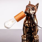 Frenchie Table Light - Bronze Fitting On Right