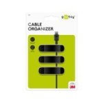 Cable Management Clip 3 Slots 3-PIECE Set - Black