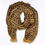 Maze Print Scarf - Toast Free