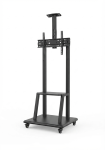Heavy-duty Mobile Tv Floor Stand Trolley For 3275 Inch LED Lcd Oled & Smart Tvs Height Adjustable With Universal Vesa Mount & Av
