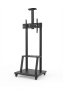 Heavy-duty Mobile Tv Floor Stand Trolley For 3275 Inch LED Lcd Oled & Smart Tvs Height Adjustable With Universal Vesa Mount & Av Shelf