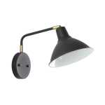 Isabella Adjustable Metal Wall Light Black White - White